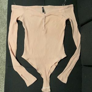 Nana Macs | Dusty Pink Off the Shoulder Bodysuit